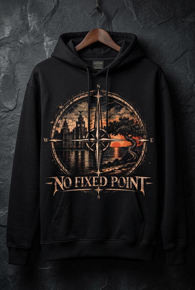 Unisex Black Compass Hoodie