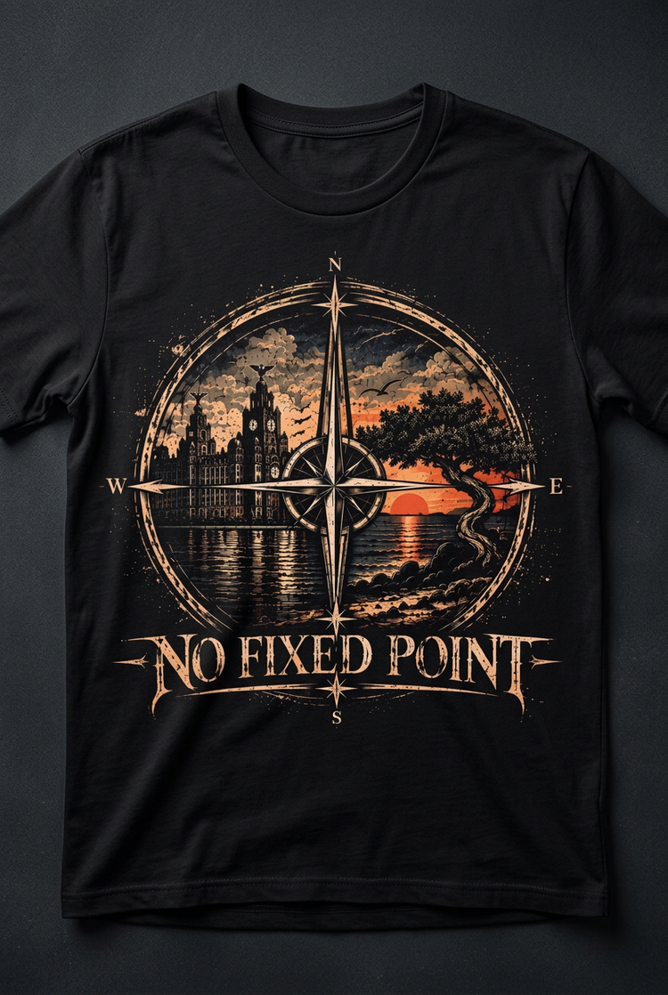Unisex Black Compass Logo Tee